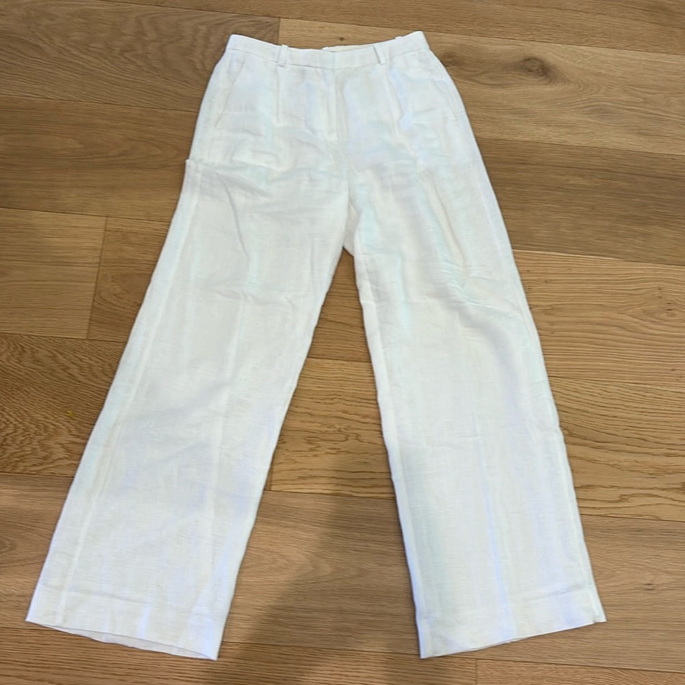 JCREW Essential Wide Leg Pants-100% Linen